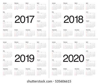 4,187 Calendar templates 2018 2019 2020 Images, Stock Photos & Vectors ...