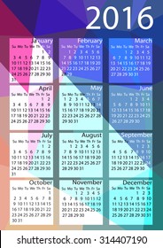 Simple Calendar / calendar vertical - week starts with Sunday