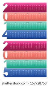 Simple Calendar year 2014, 2015, vector