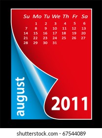 Simple calendar/agenda with space for text for august