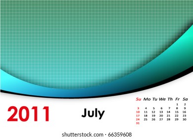 Simple calendar/agenda with space for text for july