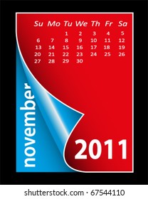 Simple calendar/agenda with space for text for november