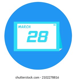 Simple Calender Icon Design For Smartphone Theme