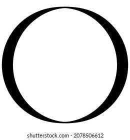 Simple caligraphic circle, oval, ellipse elements. Circle frame, circle border sets