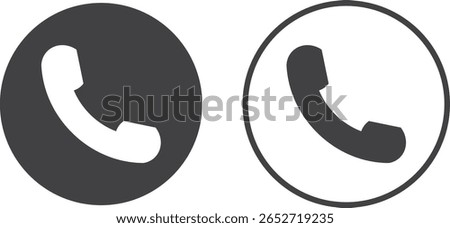 simple call icon set. Black call icon sign, call icon design, Contact us icon vector illustration,
