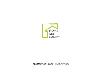 Simple Calligraphy House with Real Vector Icon. Consept comfort and protection. Architecture Construction for design. Art home vintage hand drawn Logo element - Vector