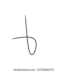 simple calligraphy icon on white background