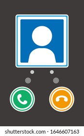 Simple calling display illustration material.