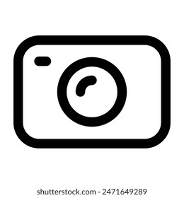 Simple Cam icon. The icon can be used for websites, print templates, presentation templates, illustrations, etc