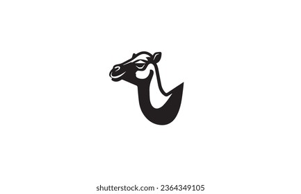 A simple camel black vector sign white background