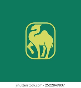 simple camel logo for emblem or icon