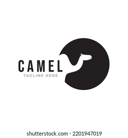 Simple Camel on Circle Logo Template