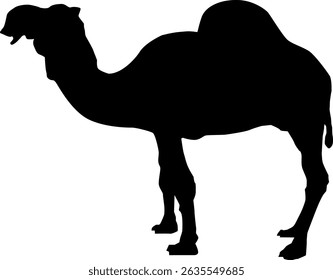 
Simple camel silhouette illustration material vector