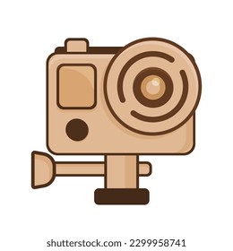 Simple camera camping equipment element collection in flat illustration, this element will create a fresh atmosphere, simple cute fun and elegant vector design.