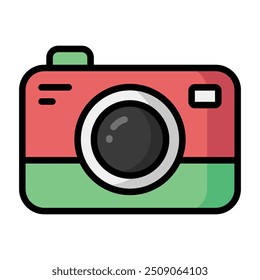Simple Camera colorful icon. The icon can be used for websites, print templates, presentation templates, illustrations, etc