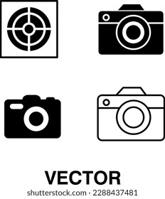 ilustración de icono de cámara simple en fondo blanco..eps