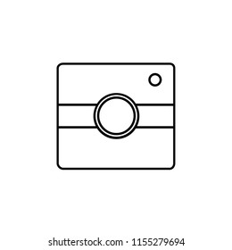 Simple camera icon. Instagram sign