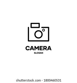 Simple camera icon logo, photography logo, logo for camera and photography shop. vector illustration