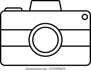 Simple camera icon, monochrome pictogram