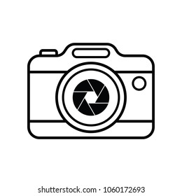 A Simple Camera Icon Outline In Vector Format.
