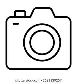 Simple camera icon for photography and media