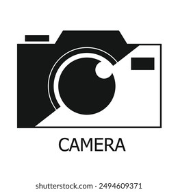 Simple Camera Icon for photography product or symbol. Vector Illustration image.