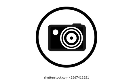  Simple camera icon set camera photo snapshot capture photograph on white background.