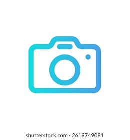 Simple camera icon suitable for photography and media projects.