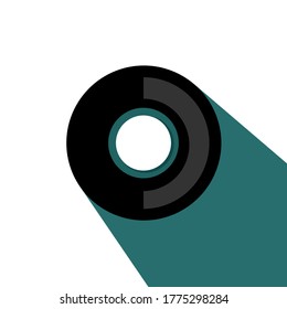 Simple camera lens icon. Camera logo. Illustration vector