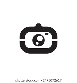 simple camera logo design illustration.