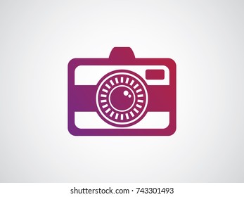 simple camera logo or icon illustration