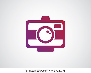 simple camera logo or icon illustration