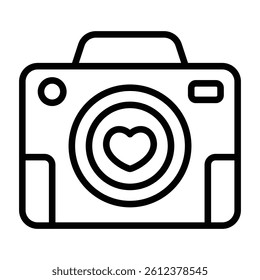 Simple Camera outline icon. The icon can be used for websites, print templates, presentation templates, illustrations, etc	
