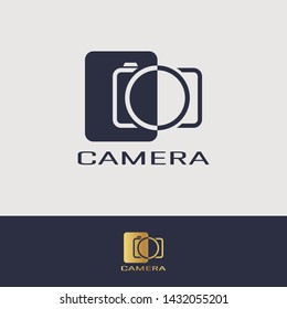 Simple camera photo logo vector design