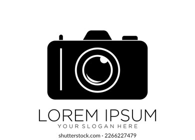 plantilla de vector de icono de logotipo de fotografía de cámara simple