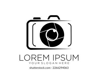 simple camera photography logo icon vector template