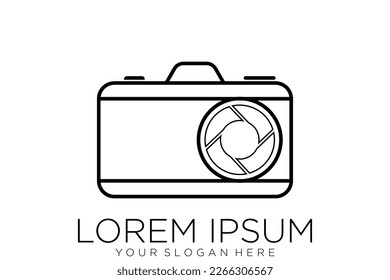 simple camera photography logo icon vector template