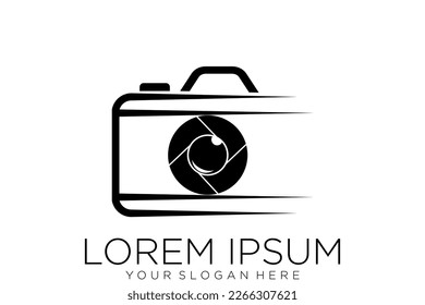 simple camera photography logo icon vector template