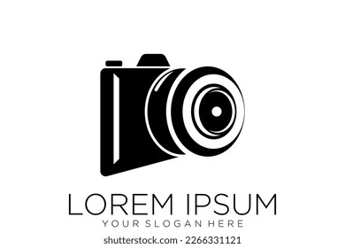 simple camera photography logo icon vector template
