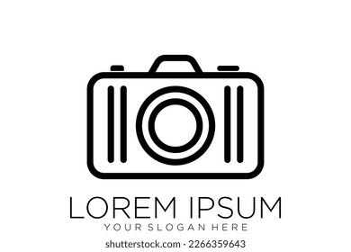 simple camera photography logo icon vector template