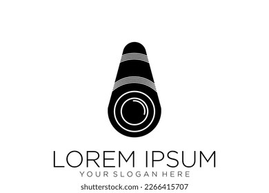 simple camera photography logo icon vector template
