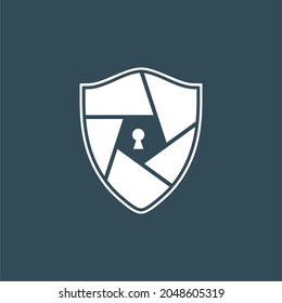 simple camera security logo design