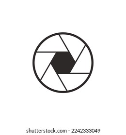 Simple camera shutter icon, camera shutter icon design