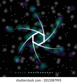 Simple Camera Shutter with space background design. good template for Photography logo or Photography design.