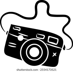 Simple camera silhouette, Illustration vector