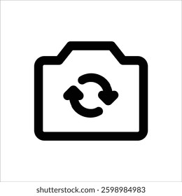 A simple camera switch icon for switching between front and back cameras.