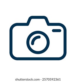 Simple Camera symbol representing photography or recording, commonly used for media and technology purp