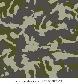 Simple camouflage pattern background seamless vector illustration. Abstract camouflage pattern material for sewing military uniforms, textiles, fabric, fashion clothing