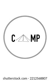 Simple Camp Logo Black and White