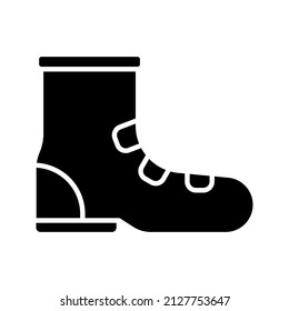 simple camp related icons in glyph style
